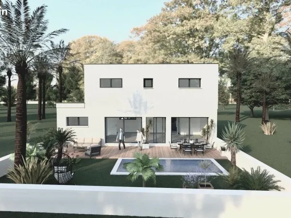 Terrain 391 m² Bruges centre - Permis de construire purgé maison + piscine - prêt à construire