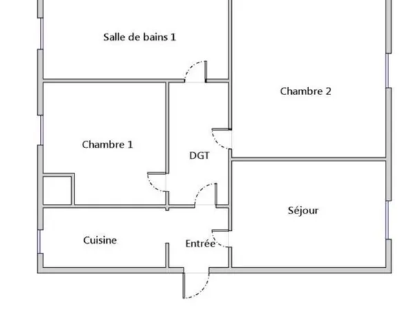 T3 48,19 m² - 2 chambres - 2 parkings - Jardin collectif - Goussainville