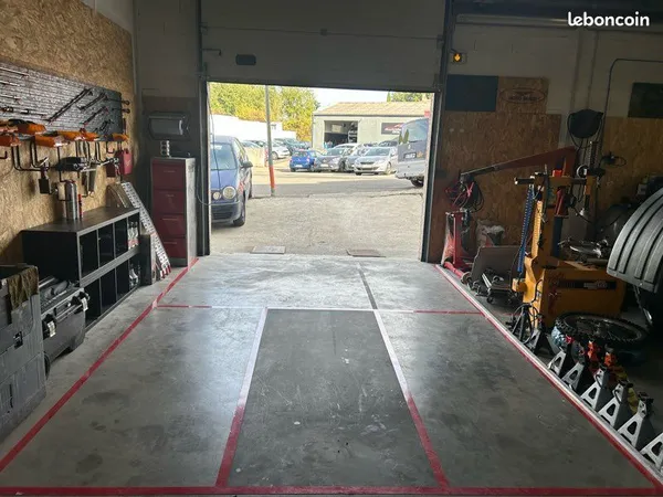 Emplacement dans atelier moto