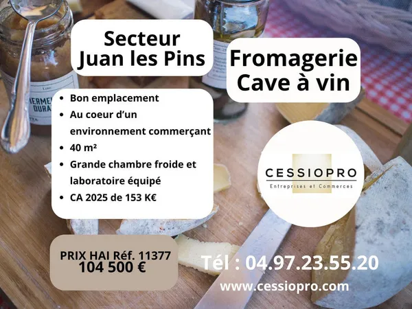 Fromagerie cave à vin, bon emplacement, faible loyer - Secteur Juan les Pins
