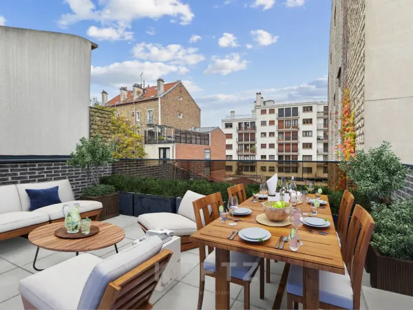 Courbevoie - Maison de ville contemporaine avec jardin & terrasses