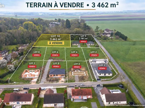 TERRAIN CONSTRUCTIBLE VIABILISÉ - 3 462 m² - BIOZAT A 12 Min Vichy