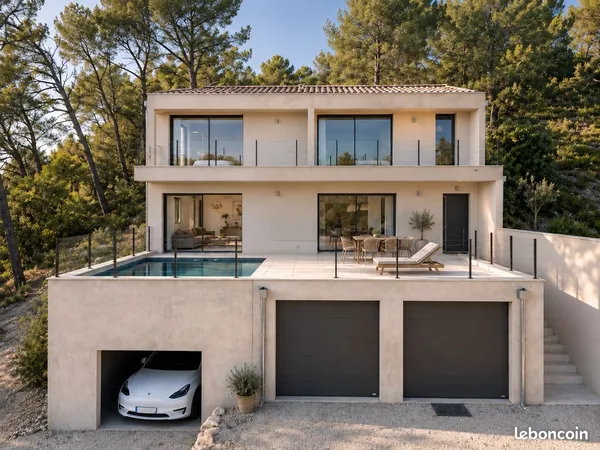 Villa en résidence sécurisée avec piscine suspendue, vue panoramique et double garage