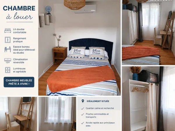 Chambre meublée & SDB privée à louer chez l'habitant, Pradines (5 min de Cahors)