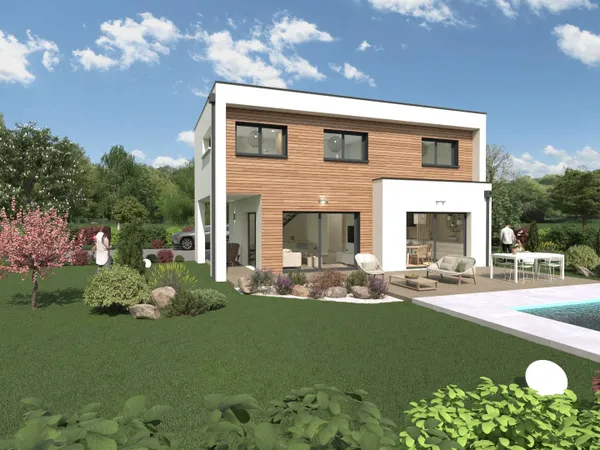 Construction maison ossature bois - 105m² habitables + garage - Terrain de 510m² - LAMBESC