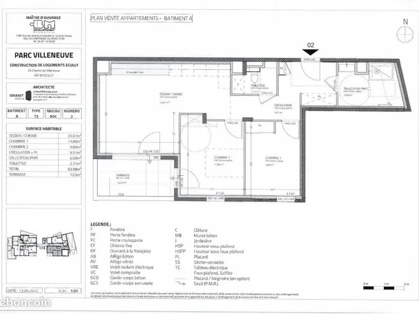 Locataion appartement t3 ecully