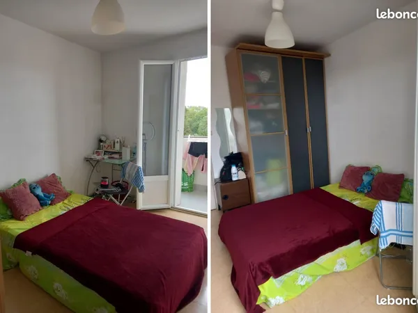 Chambre dans colocation lumineuse