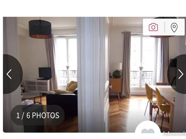 Meublé 3 pièces 56,93 m² - Paris 17e, avenue de Clichy (La Fourche) - 2 250 CC