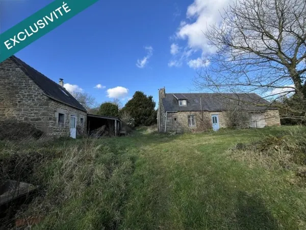 Ensemble de deux habitations en pierres à rénover sur 2,5 hectares