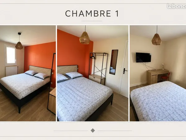 🏡 Chambre meublée - Colocation moderne rénovée - 350 CC - Angoulême