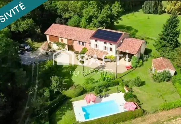 Propriété de caractère avec gîte, piscine et bois - Proche Mirepoix