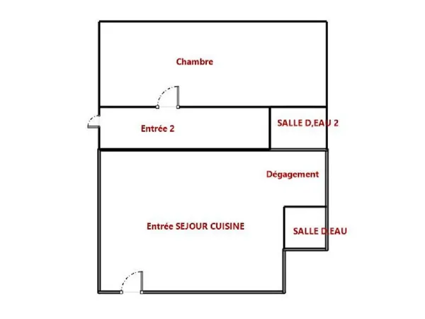 Appartement 2 pièces 44 m²