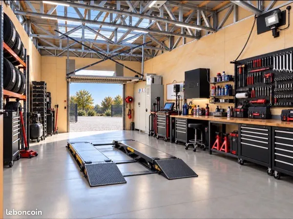 Garage / Atelier mécanique + bureau + terrain 750 m² - Loyer lancement 750
