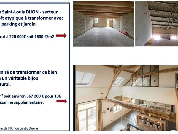 Chapelle Saint-Louis- secteur Parc - Loft atypique à transformer, place de parking et jardin privati