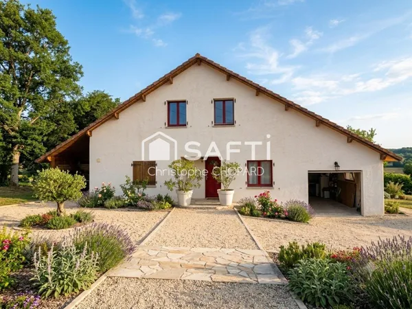 Maison de charme 105 m² (2-3 ch.) - Havre de paix sur 4 200 m² clos (Passavant)