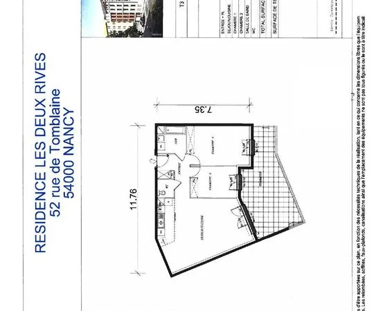 Appartement 3 pièces 71 m²