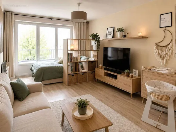 Appartement type F1 avec cuisine séparée
