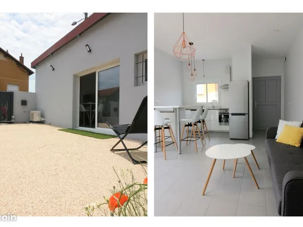 Petite maison avec jardinet et place de parking