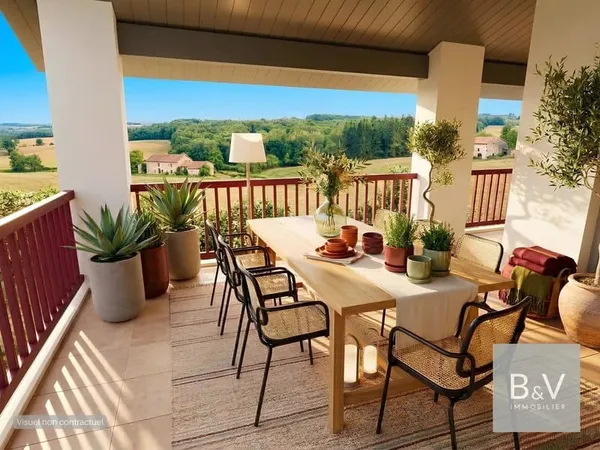 Appartement 4 pièces de 86 m² avec terrasse de 22 m² et vue dégagée