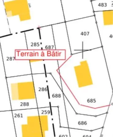 Terrain constructible de 11 ares