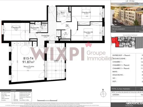 Appartement 4 pièces 92 m²