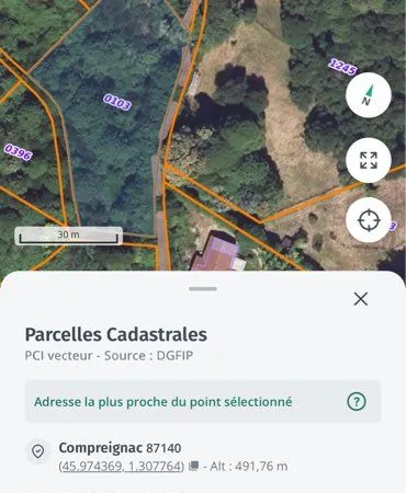 Terrain non constructible compreignac
