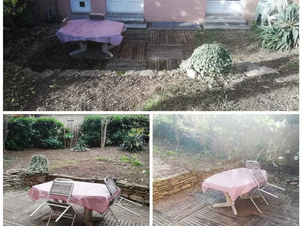 2 pièces meublé avec jardin