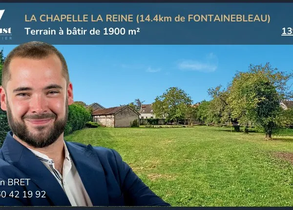 La Chapelle La Reine Centre Terrain à Bâtir de 1900 m2