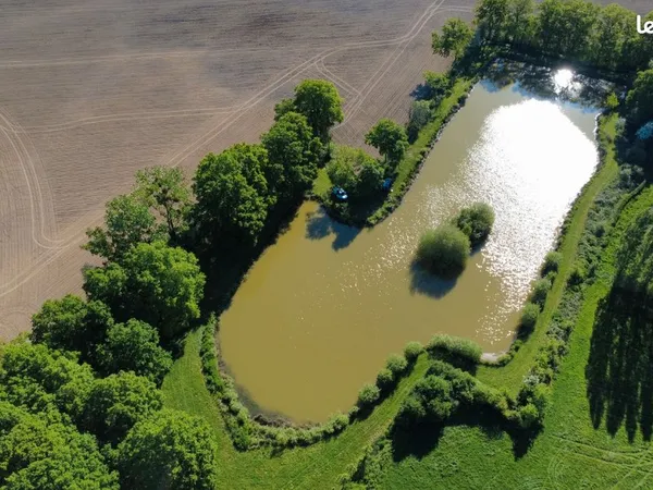 Terrain de loisir et de pêche dont 8000m2 d'eau sur 1ha5 de terrain