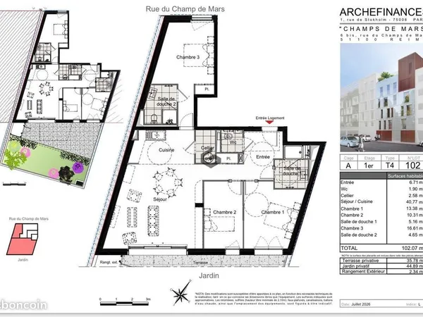Appartement 4 pièces 102 m²