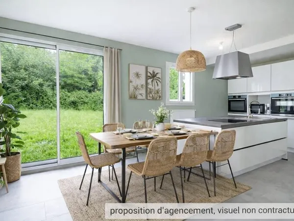 Maison de 2022, 102m² , 3 chambres et garage sur 623m² de terrain, hors lotissement