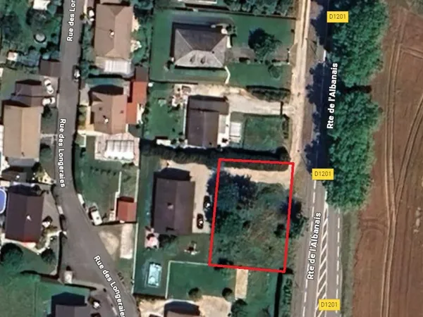 Terrain plat viabilisé 833 m² Grésy-sur-Aix