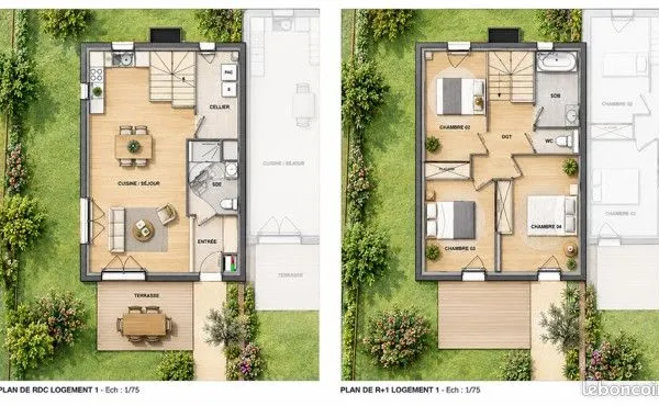 Maison neuve avec jardin - Fleurville (71260)