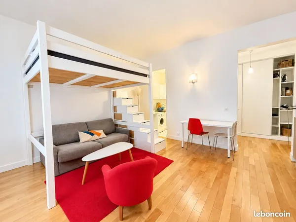 PARIS 12e - DAUMESNIL - STUDIO DE CHARME 30 m² - 3,05 M SOUS PLAFOND - CALME SUR COUR