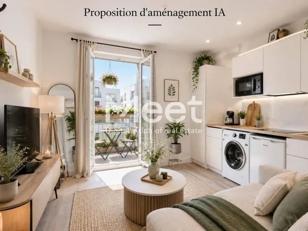 Studio 1 pièce 21 m²