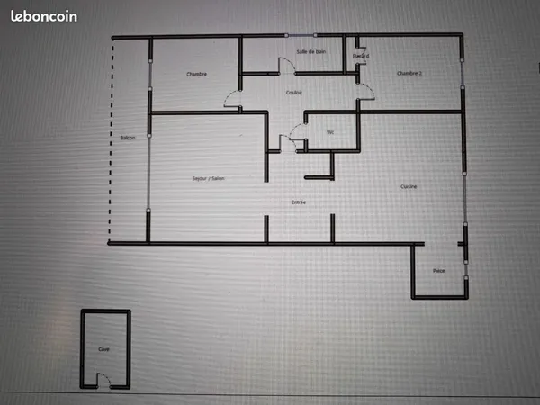 Appartement 3pieces balcon