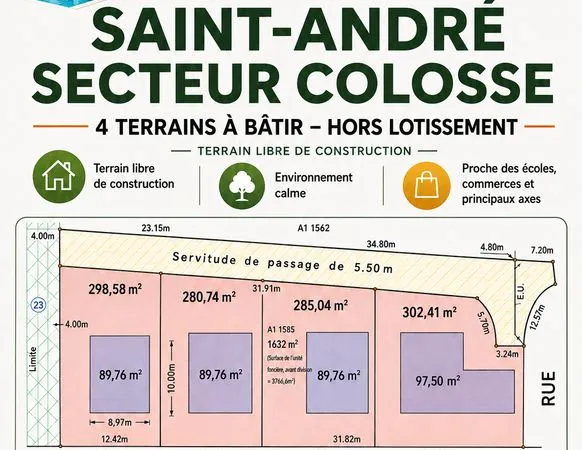 Terrain + Construction secteur colosse