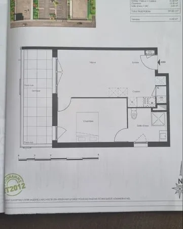 Appartement 40m2 neuf balcon parking a Arles