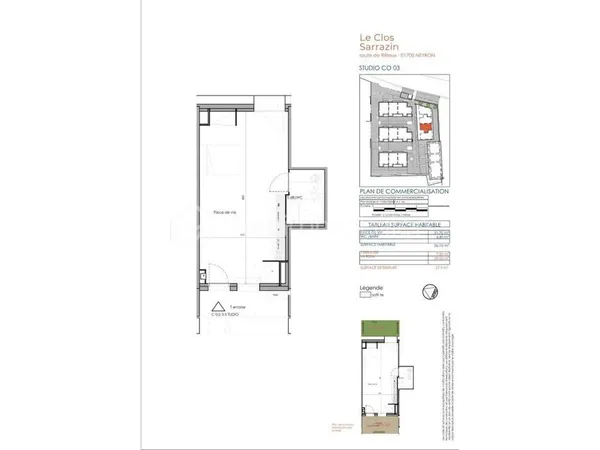 STUDIO AVEC JARDIN ET BOX