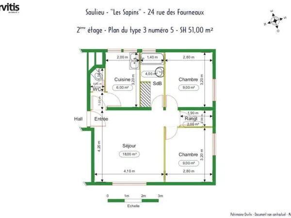 À louer - Appartement T3 à Saulieu