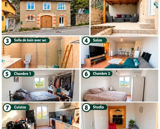 Maison de 68m2 avec studio indépendant de 19m2 à Saint-Affrique