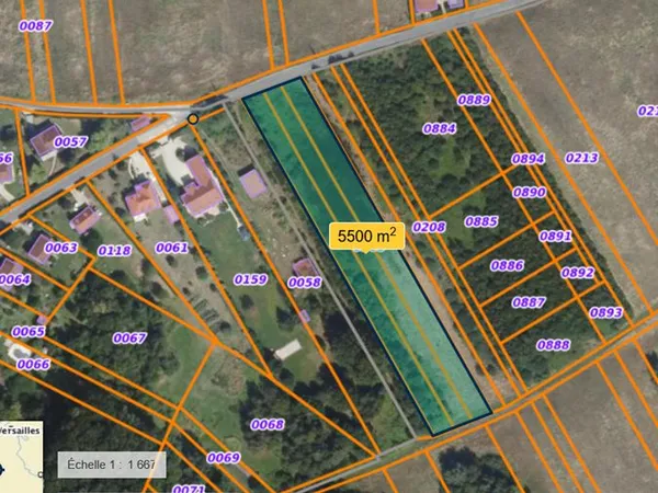 Terrain non constructible 5500m²