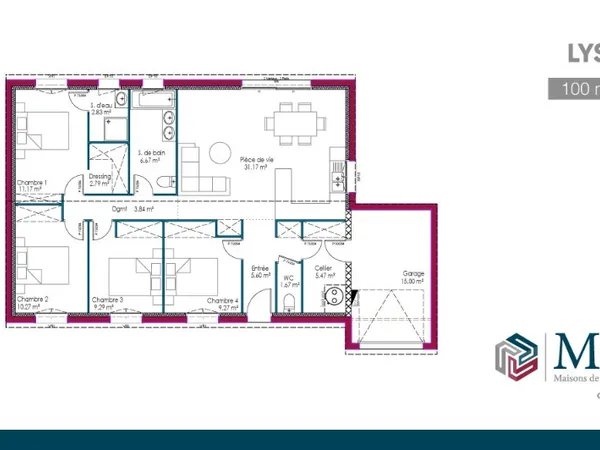 Maison 5 pièces 100 m²