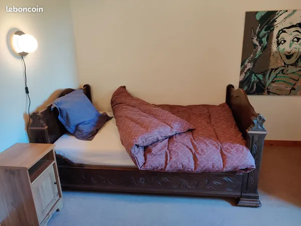 Chambre meublée dans longère avec salle de bain privée, grand jardin