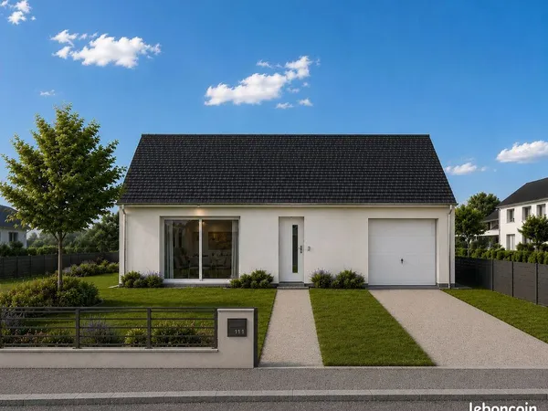 Maison plain-pied 3 chambres & garage