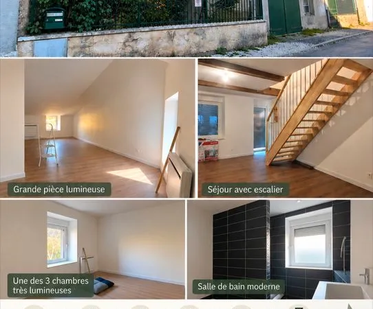 Maison entièrement refaite à neuve 3 chambres garage et jardin