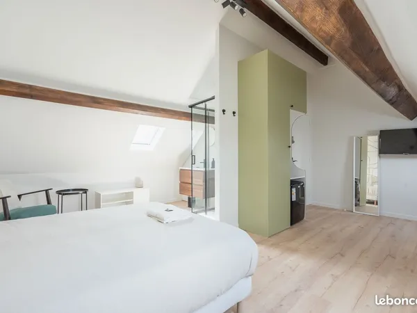 Grande Chambres meublées avec salle de douche privée en colocation dans une belle maison haut de gam