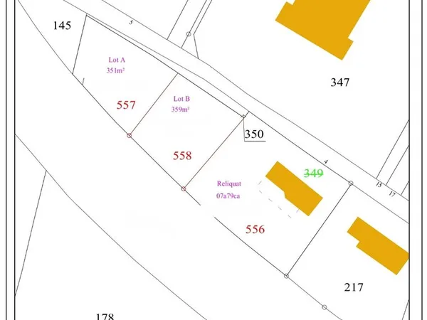 Terrain constructible de 351 M2