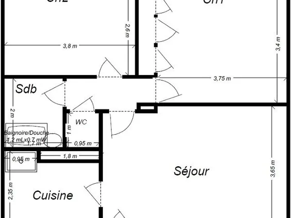 Appartement T3 56m2 - LIBRE ET VIDE - Lumineux -Souché. -Res. RENOVEE -appt. Rénové récemment + cave