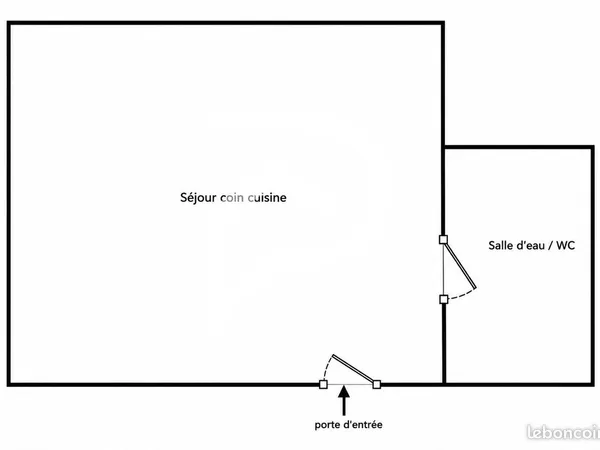 Studio 1 pièce 15 m²